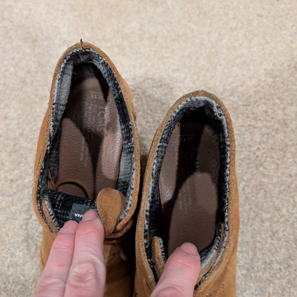 TOMS Brown Suede Lace-Up Boots, 11 - Picture 6 of 6